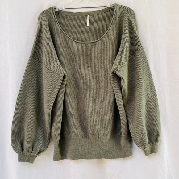 free people Sweaters - FREE PEOPLE Rib Knit Balloon Sleeves Sweater Sm